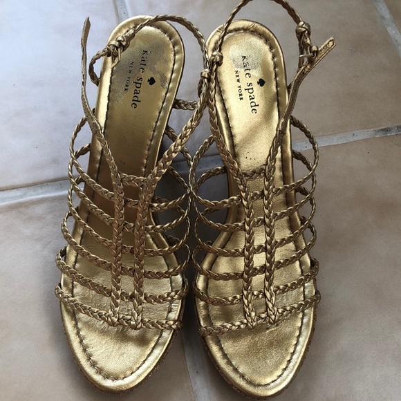 Kate Spade Gold Wedges - Picture 3 of 3